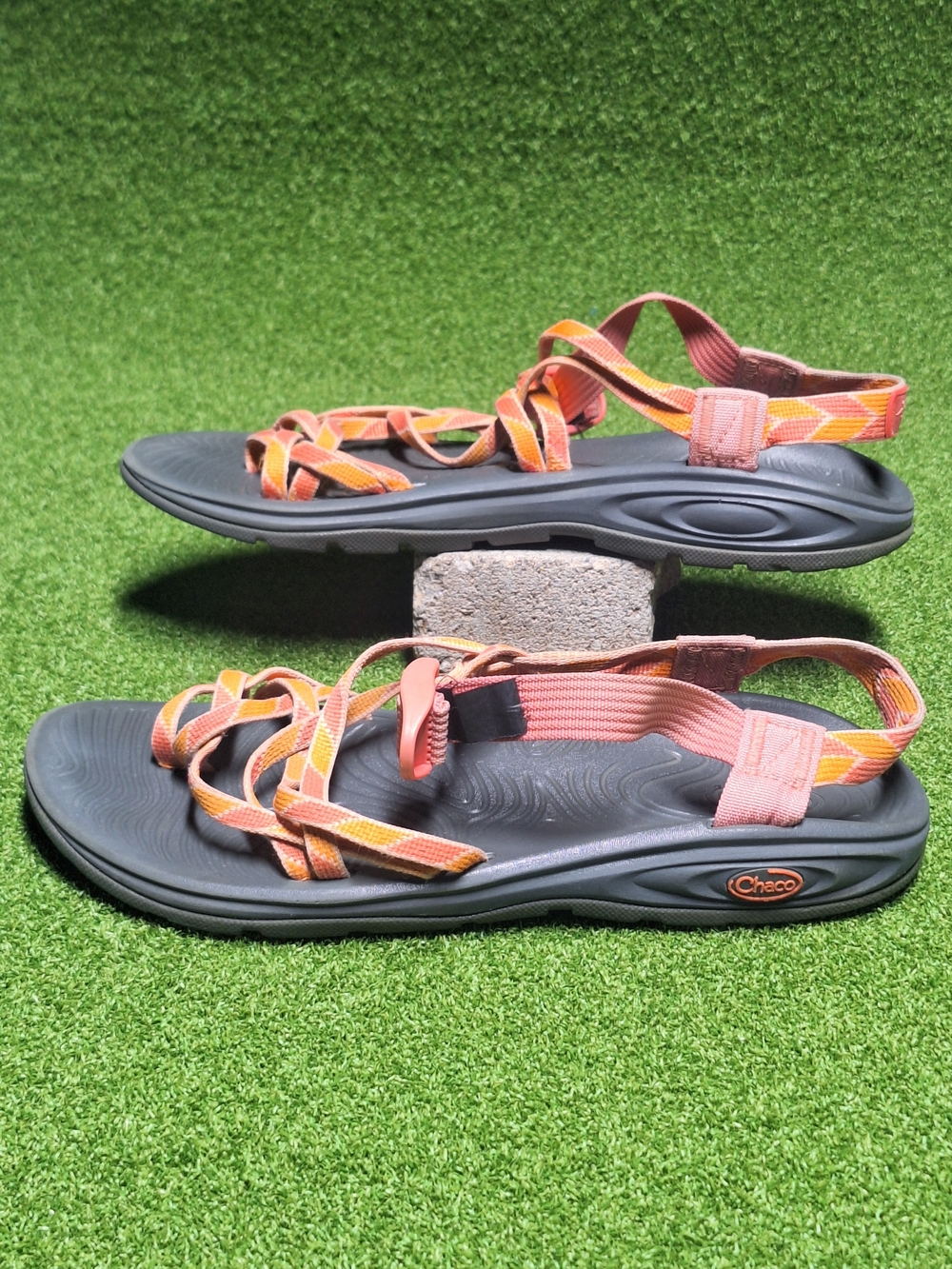 Chaco Sandals Women’s Z/Volv X2 Double Strap Sport Orange Peach Pink Coral Sz 11
